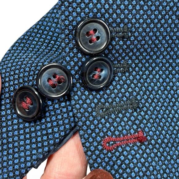 Luigi Fusaro Tailored Suit Jacket Italy Size 56 US Size 46 Career Wool Blend - Picture 4 of 10